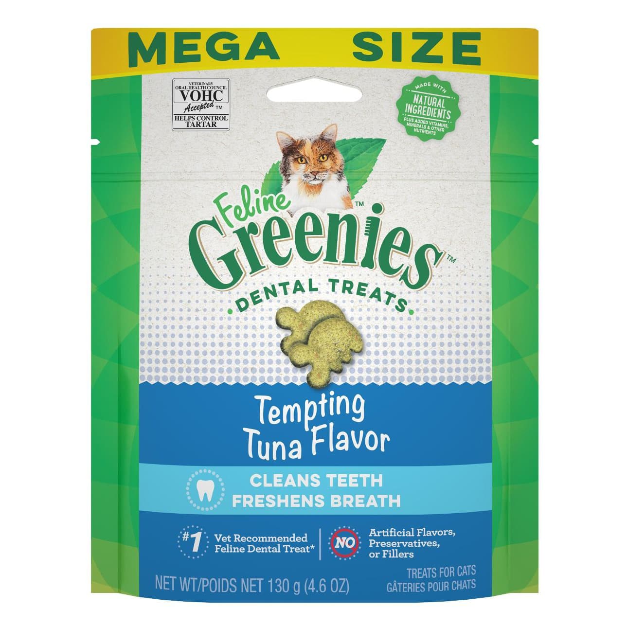 Greenies 貓用吞拿魚潔齒小食 130g