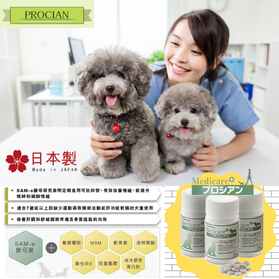 日本Probio Ca Procian Medicare SAM-e酵母寵物關節靈 200g