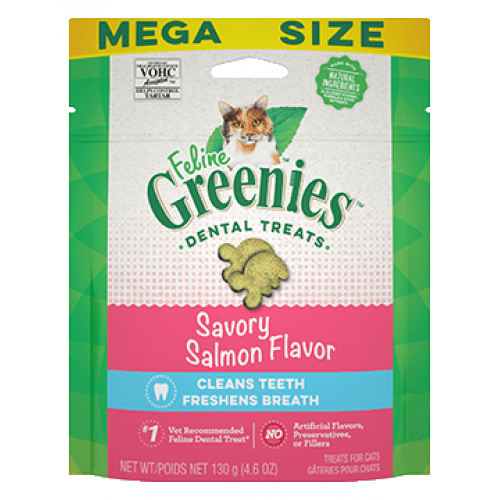 Greenies 潔齒貓小食 三文魚味 130g