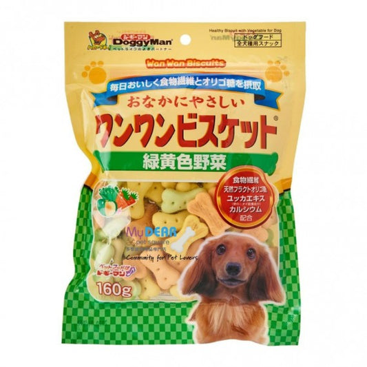 日本Doggyman 黃綠色野菜餅 160g