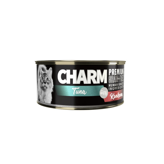 CHARM 濃湯吞拿魚伴蟹柳貓罐頭 80g