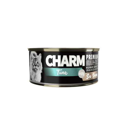 CHARM 濃湯吞拿魚伴鯛魚貓罐頭 80g