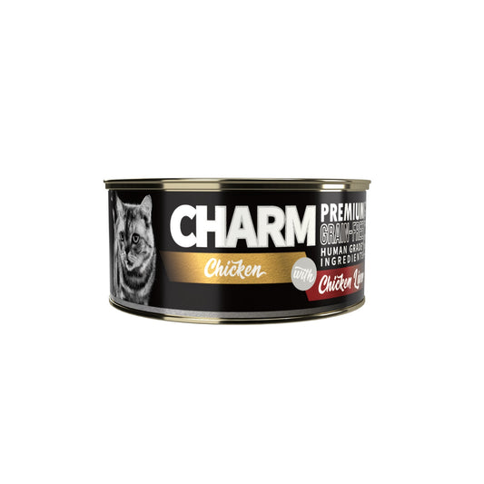 CHARM 濃湯雞肉佐雞肝貓罐頭 80g