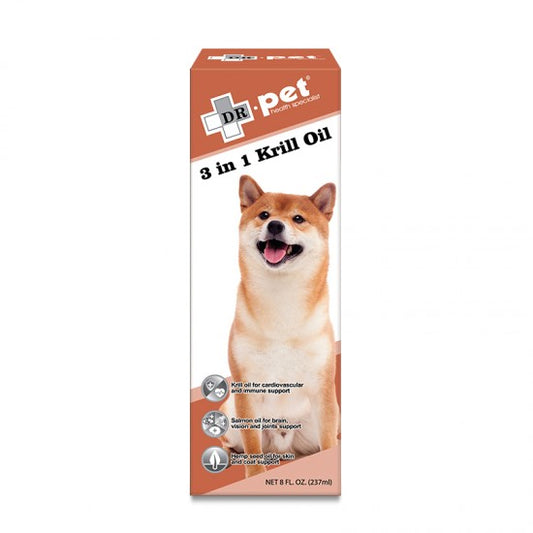 DR.pet 3合1 深海磷蝦油 237ml (犬用)