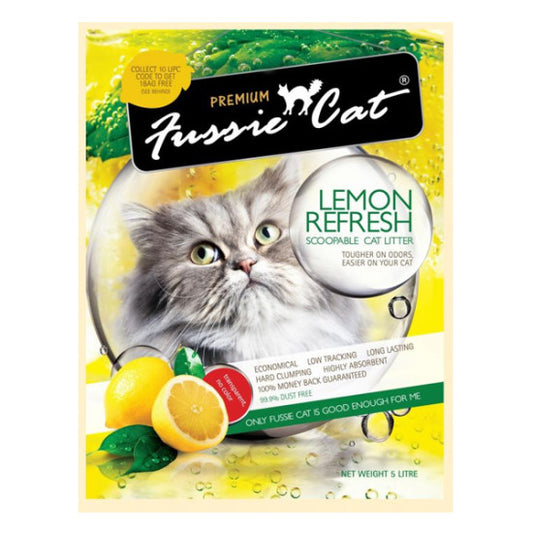 Fussie Cat 檸檬味礦物砂 5L