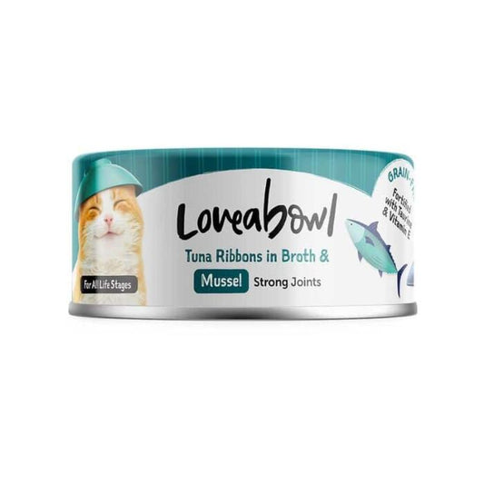 Loveabowl囍碗 無穀物貓罐頭 - 強關節吞拿魚青口肉湯 70g