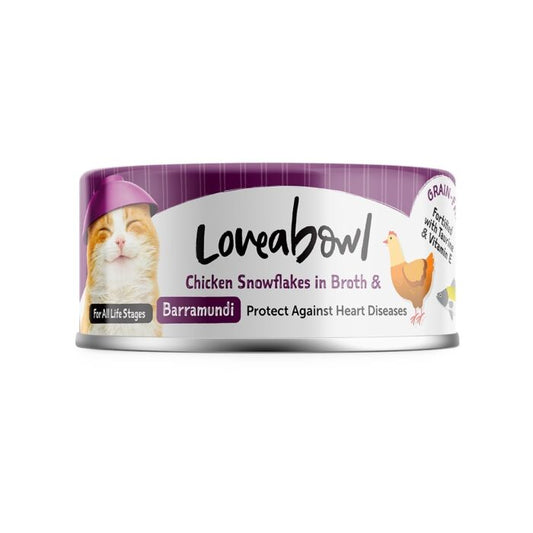 Loveabowl囍碗 無穀物貓罐頭 - 強心嫩雞鱸魚肉湯 70g