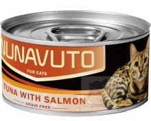 NUNAVUTO NU04 無穀物吞拿魚伴三文魚 貓罐頭 GRAIN FREE TUNA WITH SALMON 80g