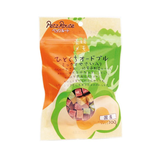 日本Petz Route 4色雞肉丁(南瓜/胡蘿蔔/椰菜/菠菜) 100g